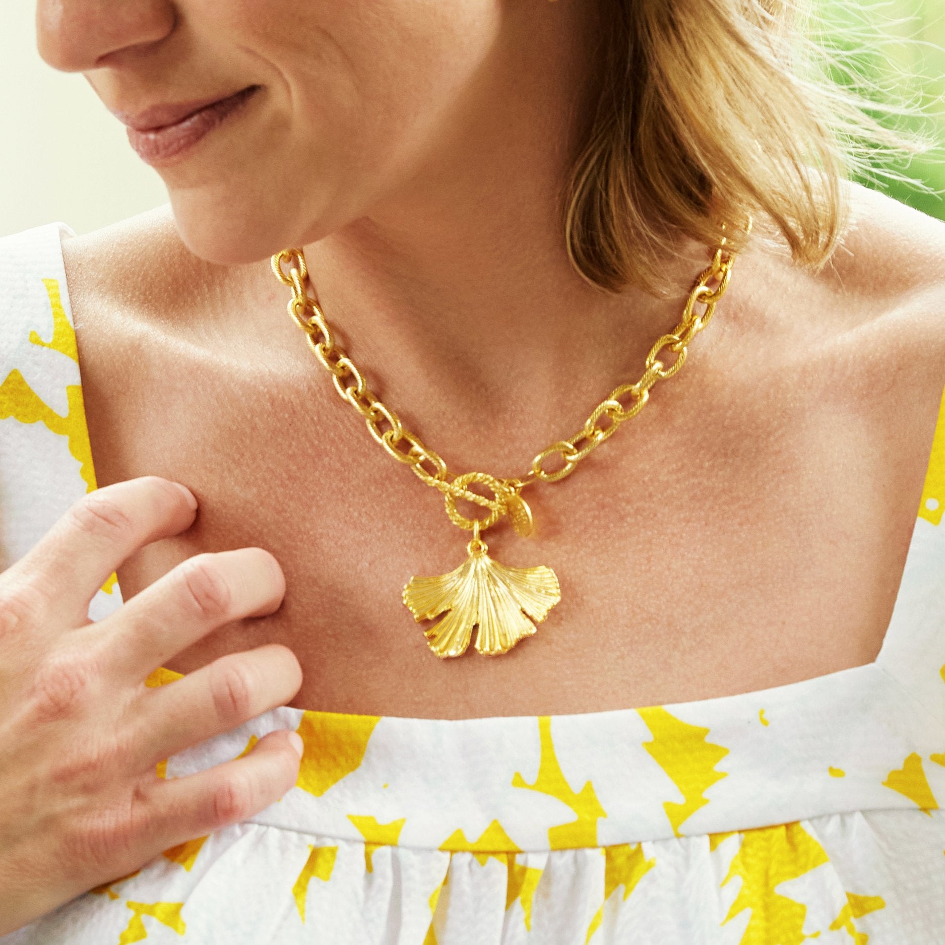 Ginkgo Toggle Necklace
