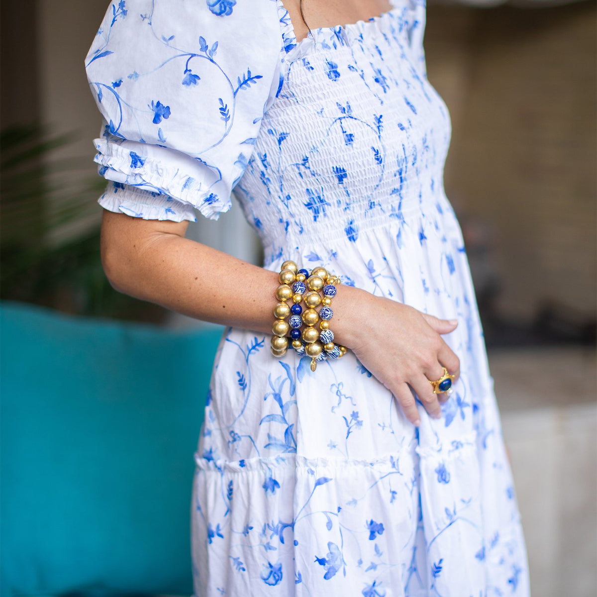 Blue & White Gold Bracelet