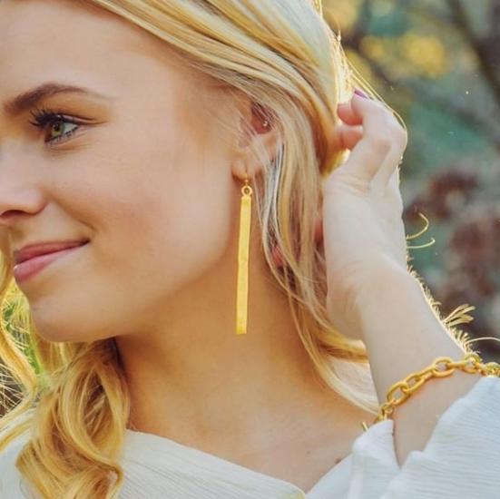 Gold Bar Earrings