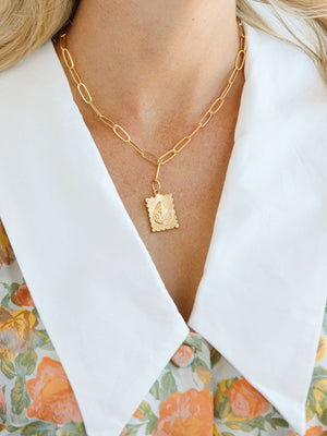 Oyster Stamp Necklace
