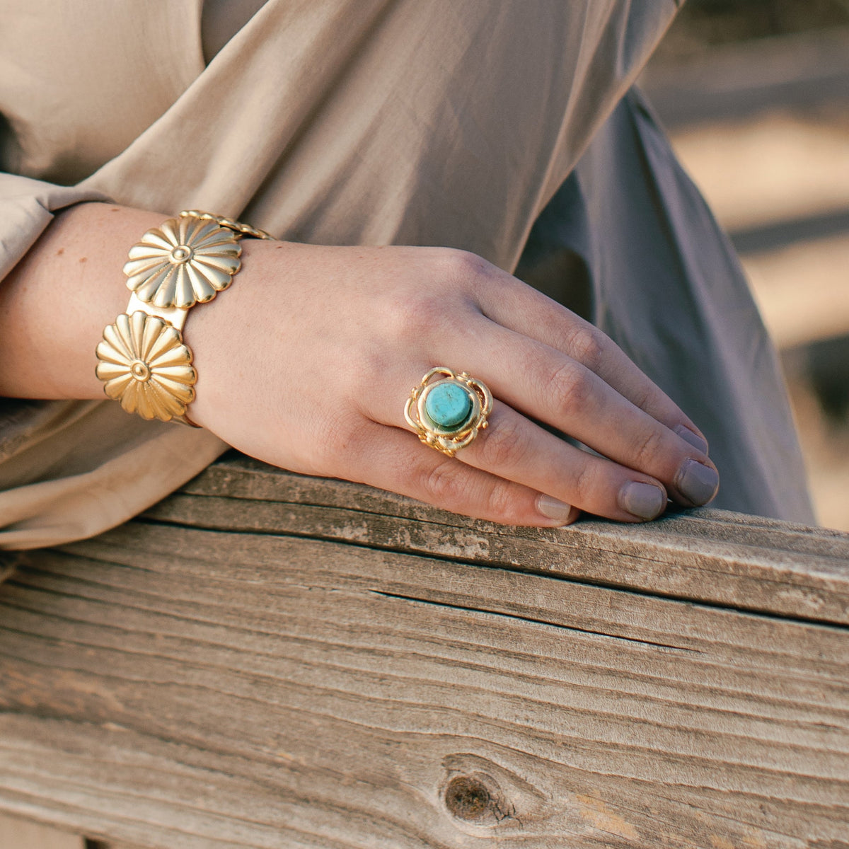 Turquoise Scroll Ring