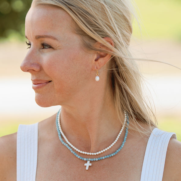 Small Freshwater Pearl Drop Earrings