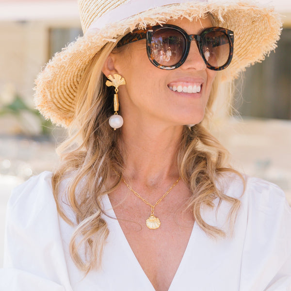 Scallop Paperclip Necklace